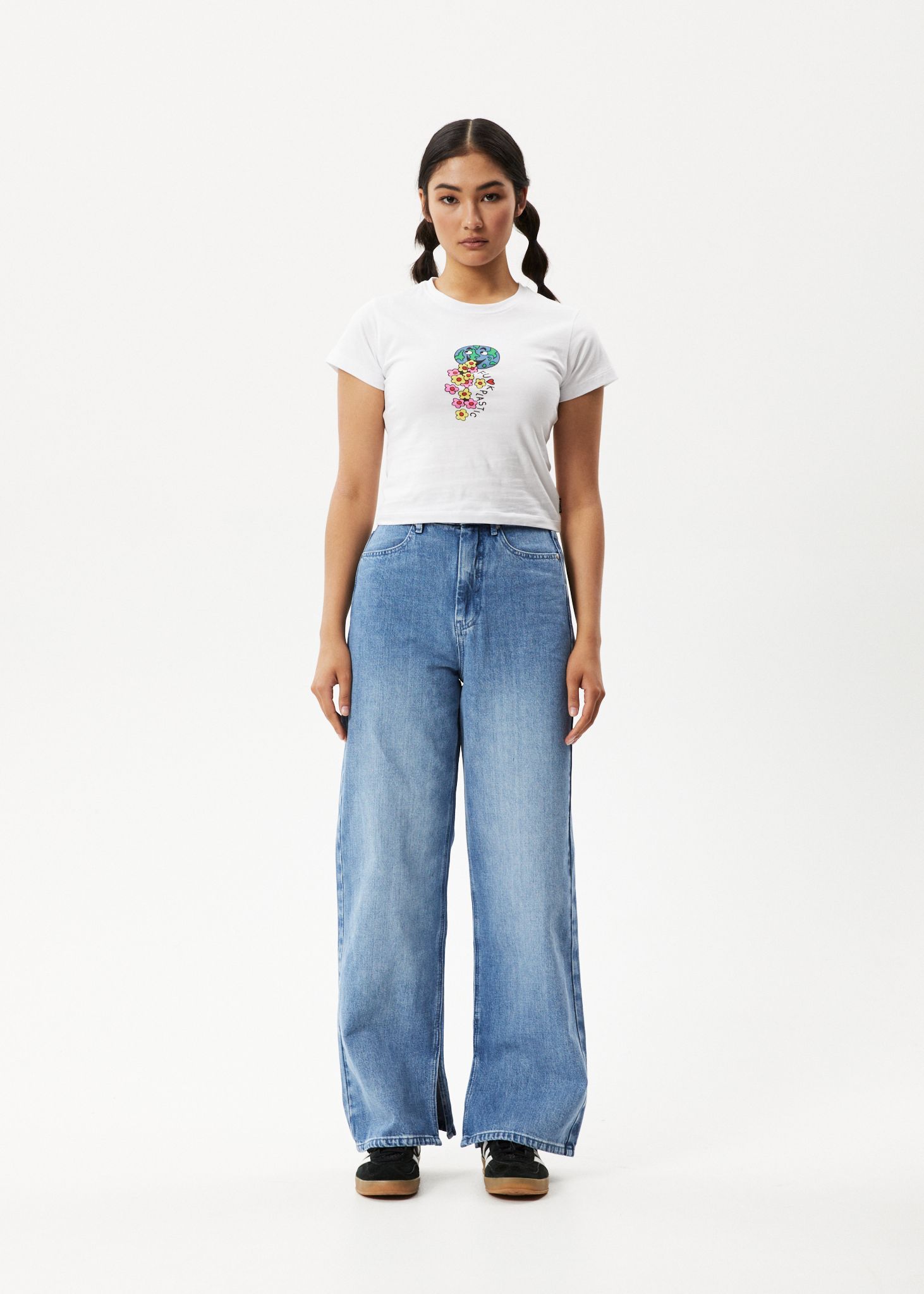 Afends Womens F Plastic - Baby T-Shirt - White sold by Afends product image thumbnail 3