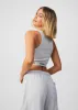 AFENDS Womens Rise - Ribbed Singlet - Smoke sold by Afends