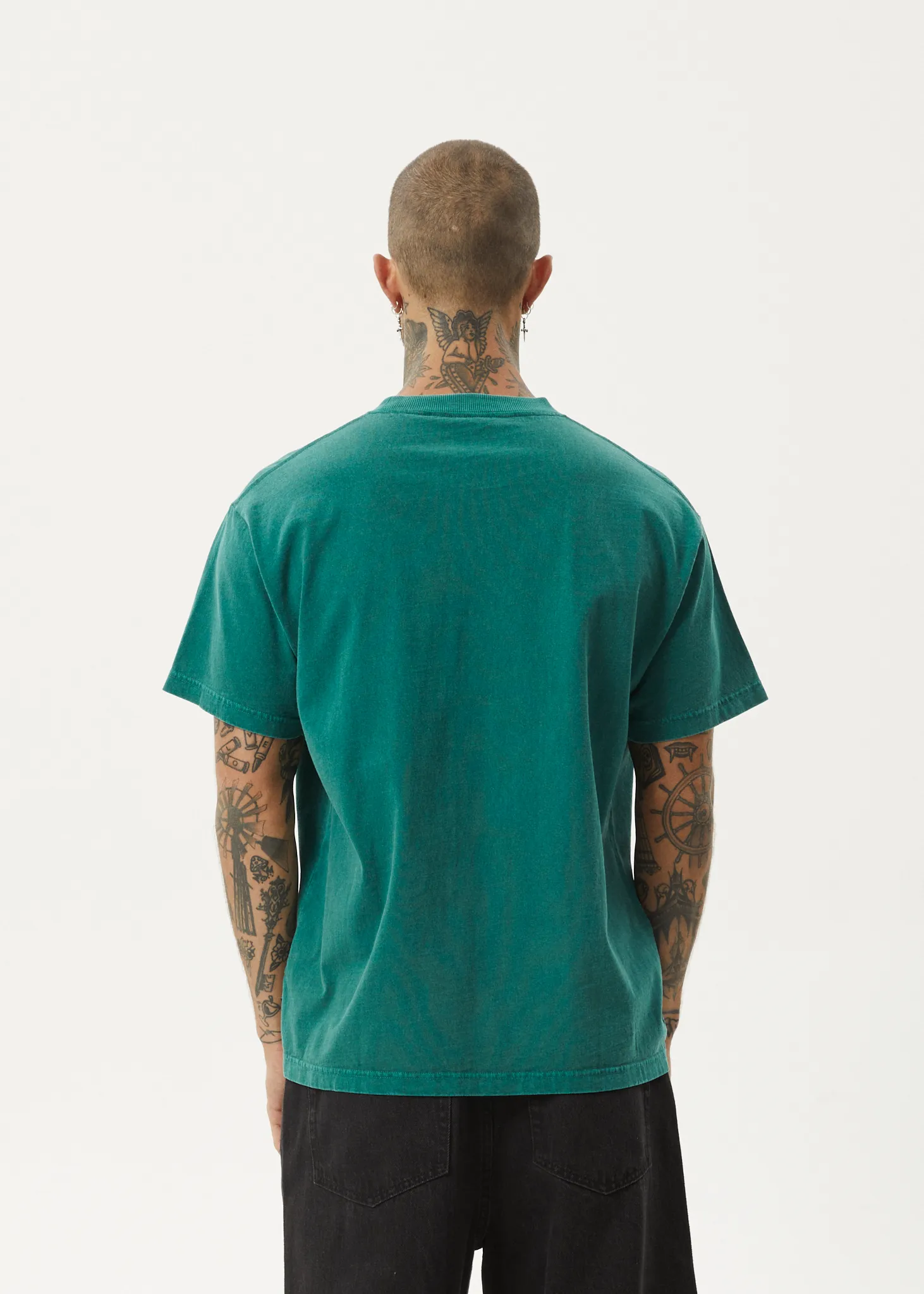 AFENDS Mens Genesis - Heavyweight Boxy Tee - Washed Pine sold by Afends product image thumbnail 5