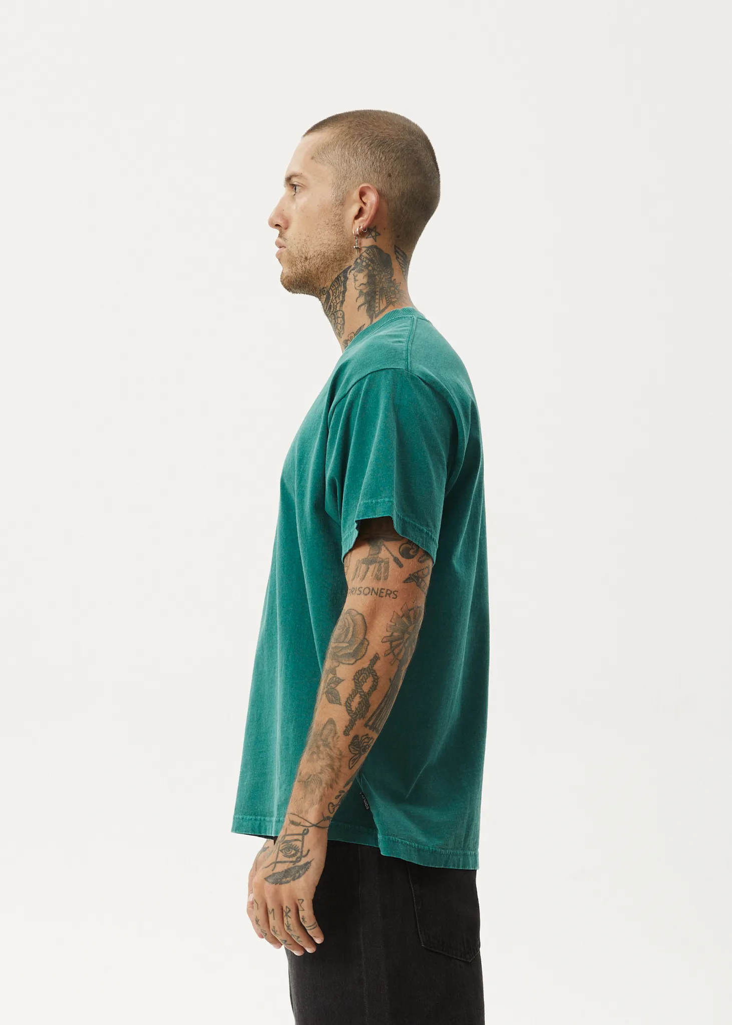 AFENDS Mens Genesis - Heavyweight Boxy Tee - Washed Pine sold by Afends product image thumbnail 4