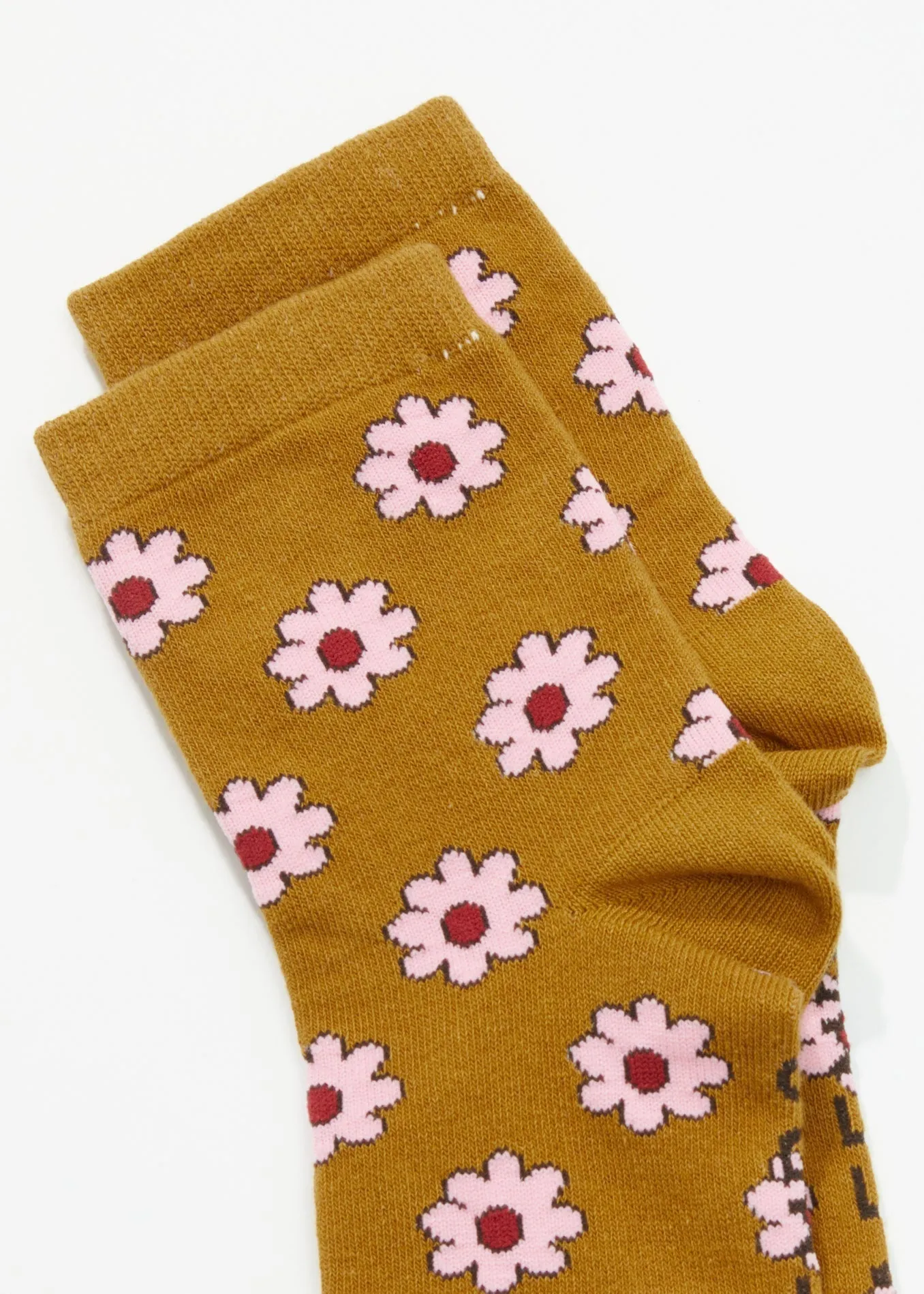 AFENDS Unisex Flower - Crew Socks - Mustard sold by Afends product image thumbnail 4