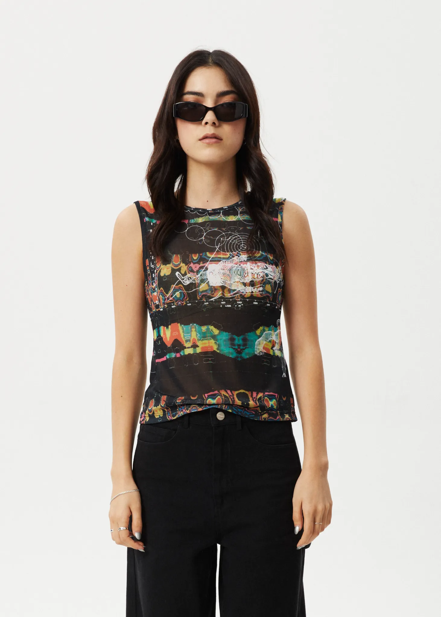 AFENDS Womens Astral - Sheer Tank - Black sold by Afends product image thumbnail 4