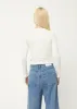 AFENDS Womens Peony - Ribbed Long Sleeve Top - Off White sold by Afends
