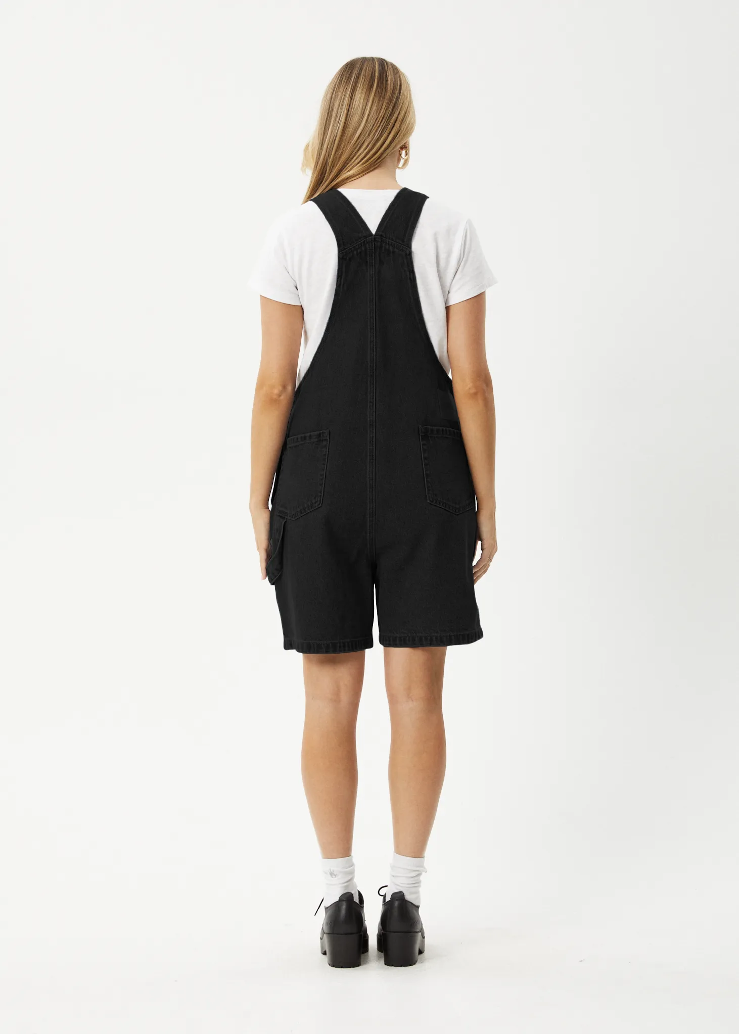 AFENDS Womens Lil Louis - Denim Overall - Washed Black sold by Afends product image thumbnail 4