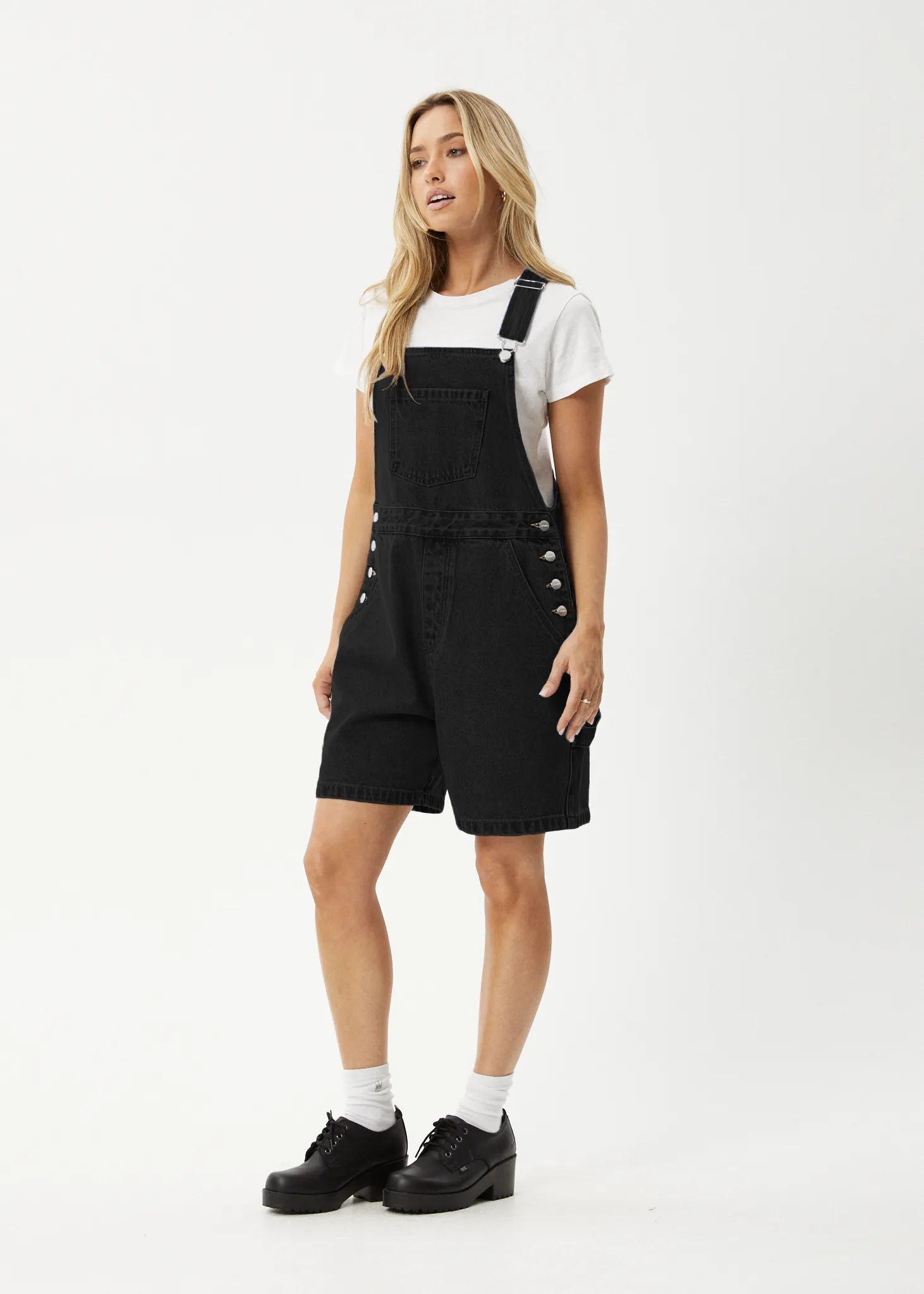 AFENDS Womens Lil Louis - Denim Overall - Washed Black sold by Afends product image thumbnail 2