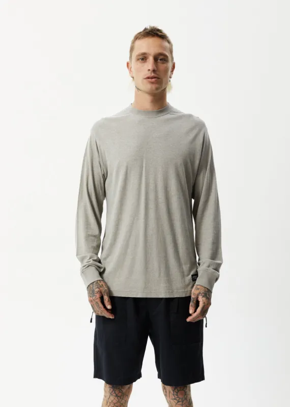 AFENDS Mens Essential - Long Sleeve T-Shirt - Olive sold by Afends