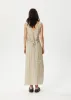 AFENDS Womens Kali - Hemp Maxi Dress - Pistachio Check sold by Afends