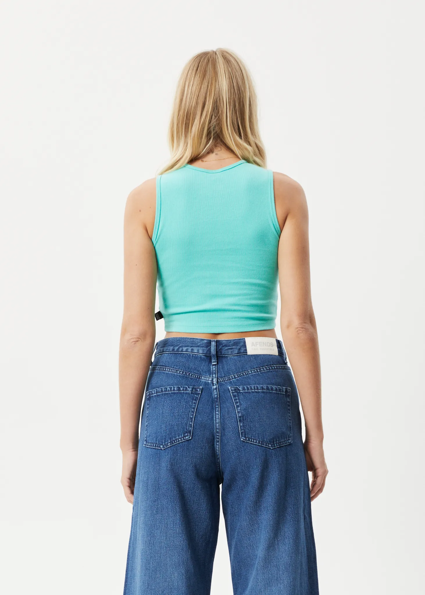 AFENDS Womens Boundless - Rib Singlet - Jade sold by Afends product image thumbnail 5