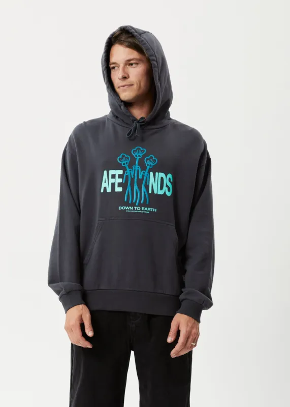 AFENDS Mens Grooves - Hoodie - Charcoal sold by Afends