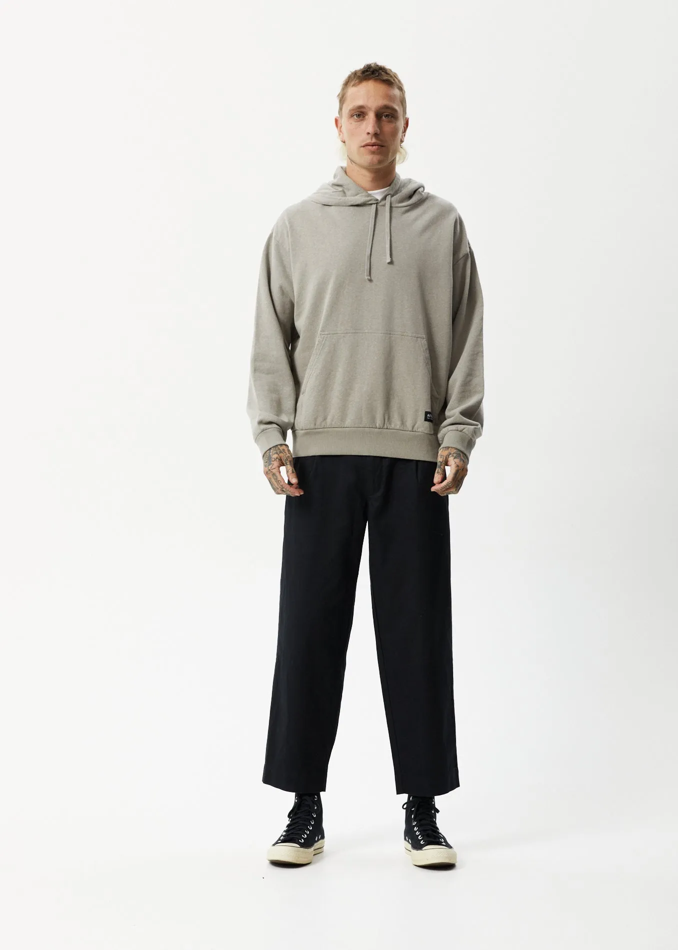 AFENDS Mens All Day - Hoodie - Olive sold by Afends product image thumbnail 2