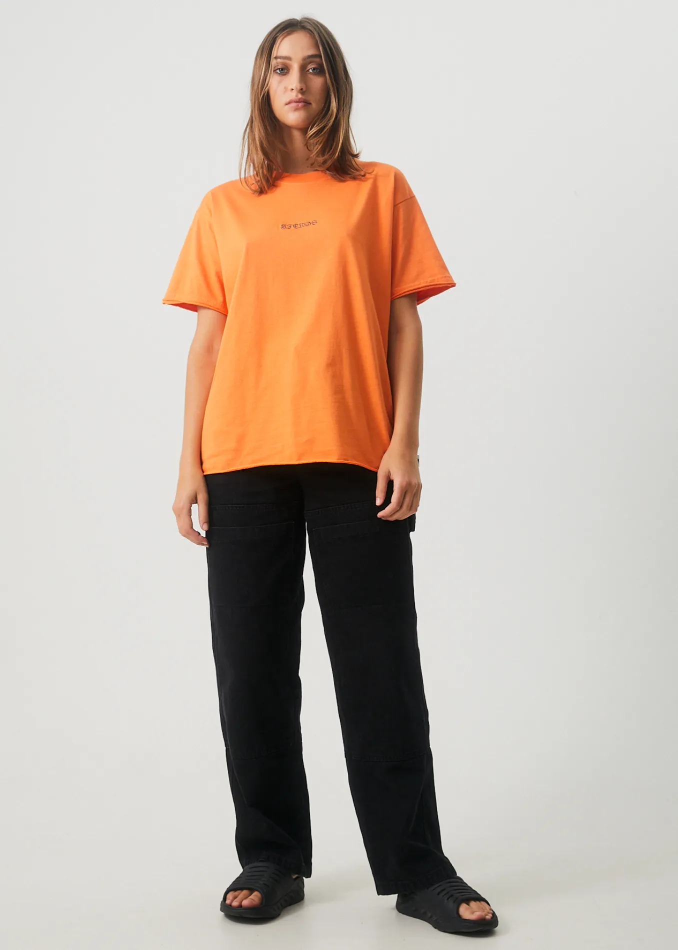 AFENDS Womens Luxury - Oversized T-Shirt - Papaya sold by Afends product image thumbnail 4