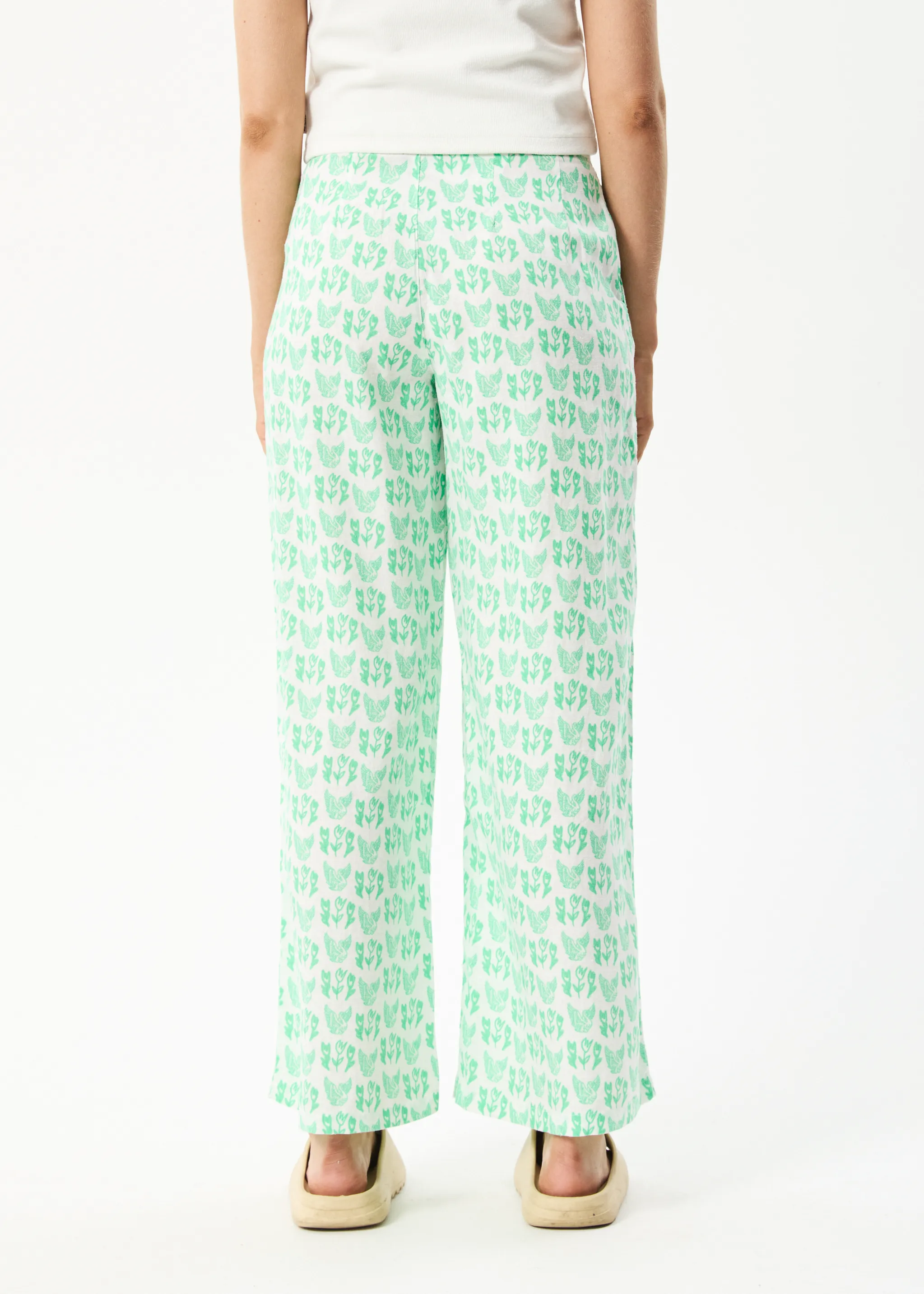AFENDS Womens Swan Sienna - Wide Leg Pant - Lime Green sold by Afends product image thumbnail 5