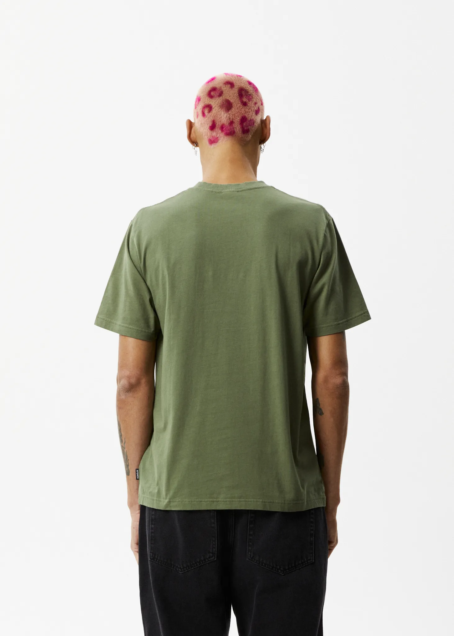 AFENDS Mens Calico - Retro Logo T-Shirt - Cypress sold by Afends product image thumbnail 3