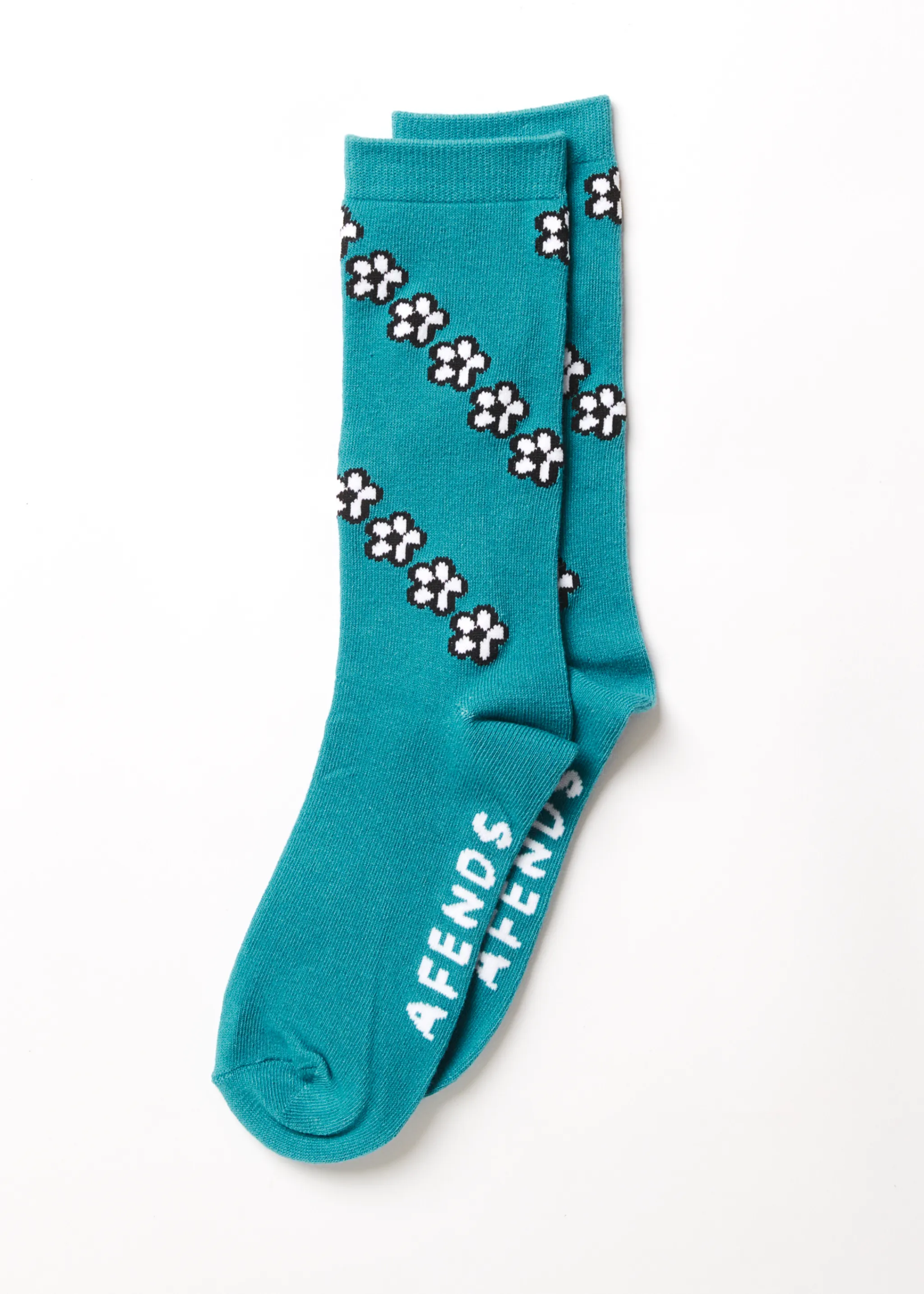 AFENDS Unisex Back To It - Crew Socks - Azure sold by Afends product image thumbnail 3
