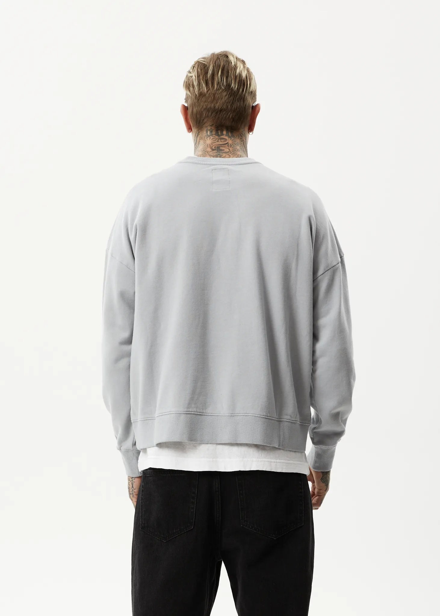 AFENDS Mens Credits - Crew Neck Jumper - Grey sold by Afends product image thumbnail 5