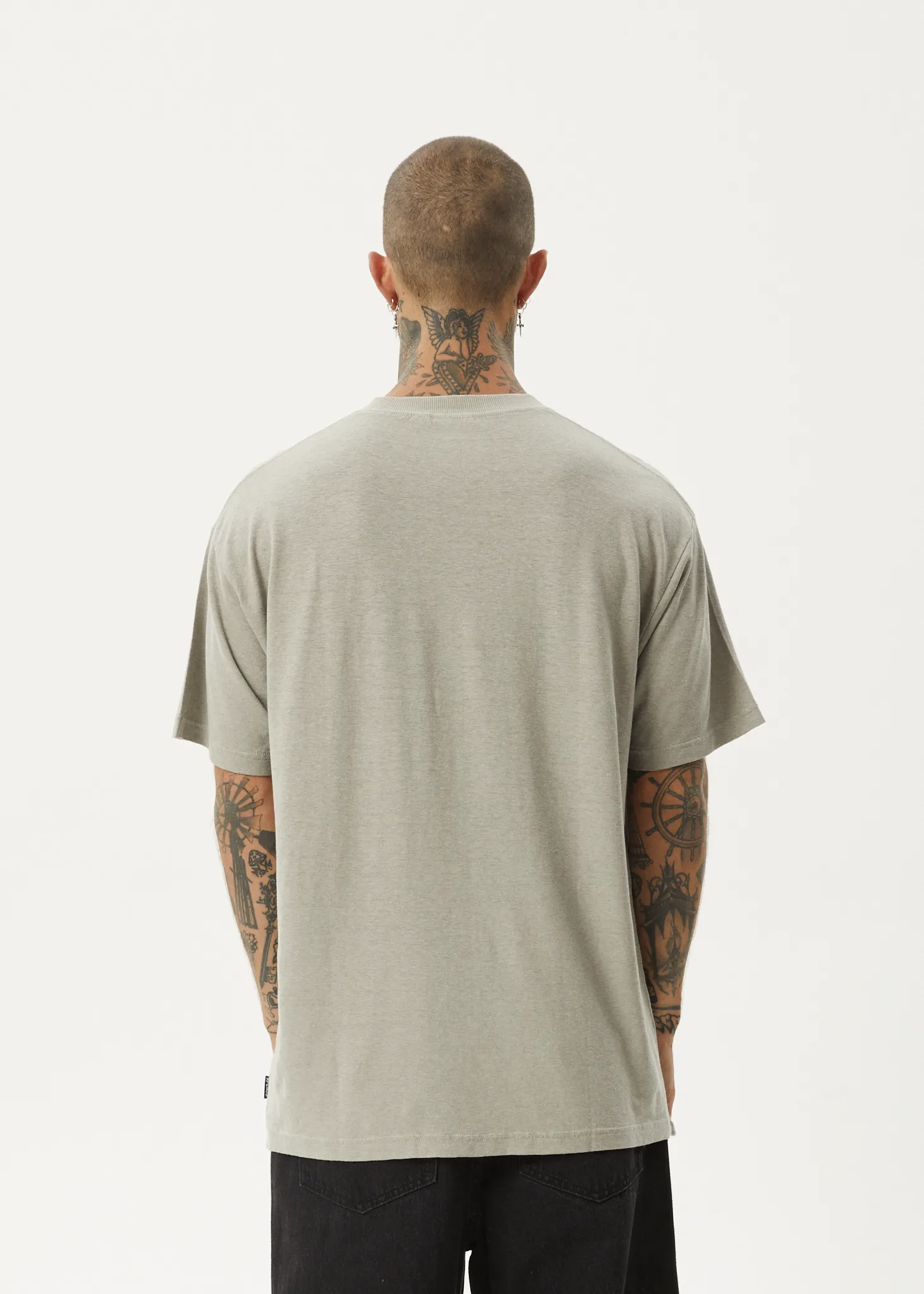 AFENDS Mens Staple - Boxy T-Shirt - Olive sold by Afends product image thumbnail 5