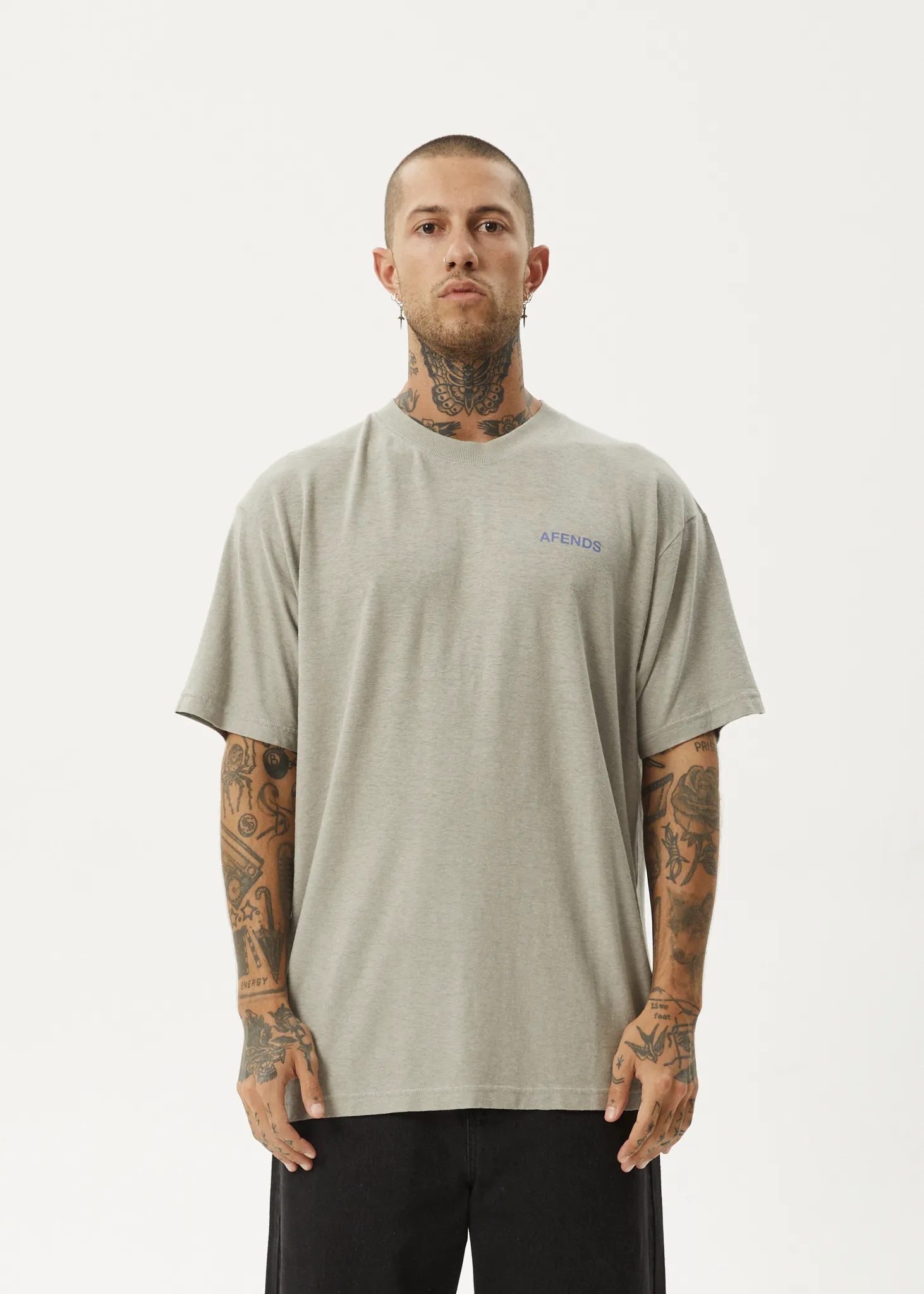 AFENDS Mens Staple - Boxy T-Shirt - Olive sold by Afends product image thumbnail 2