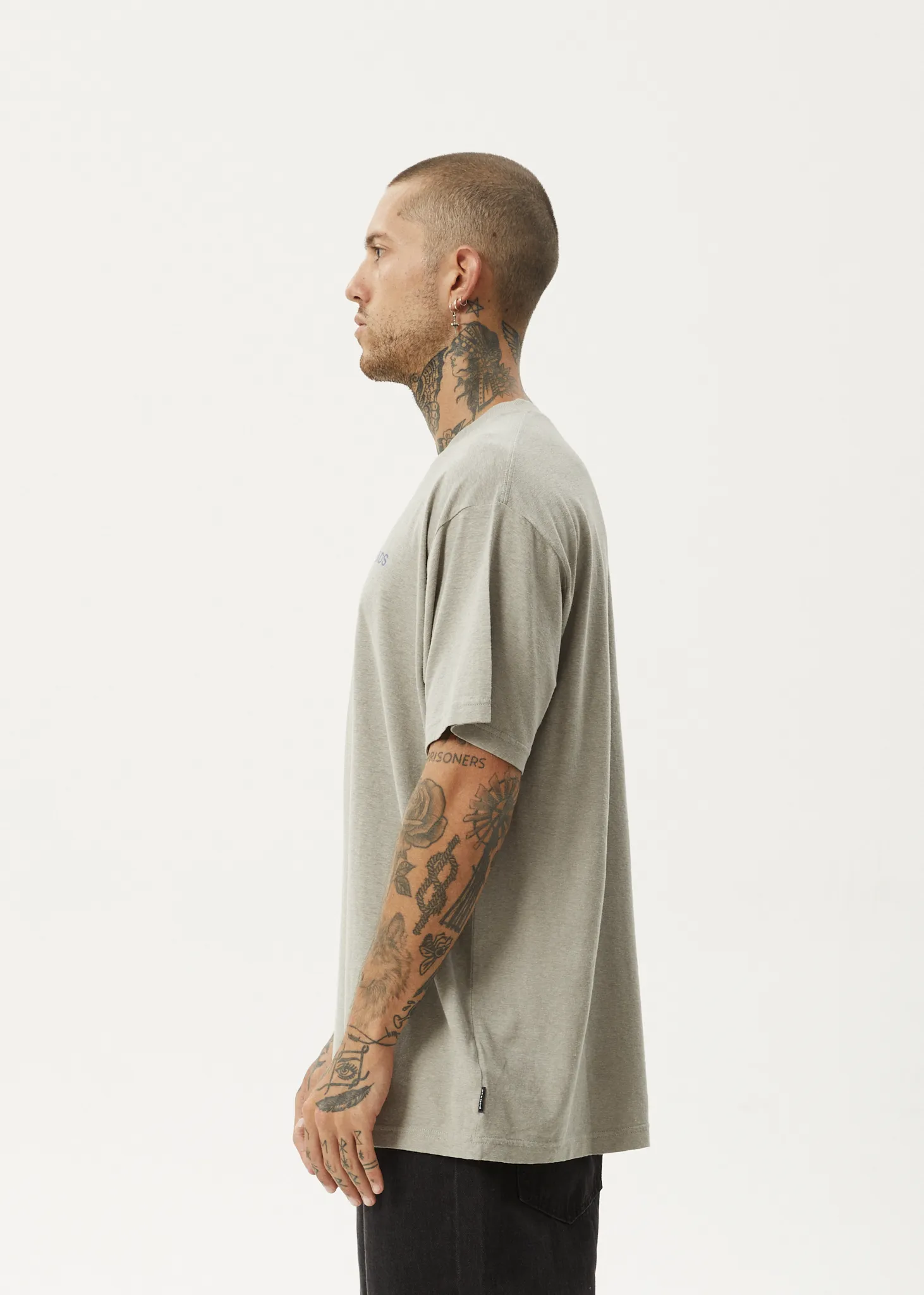 AFENDS Mens Staple - Boxy T-Shirt - Olive sold by Afends product image thumbnail 4
