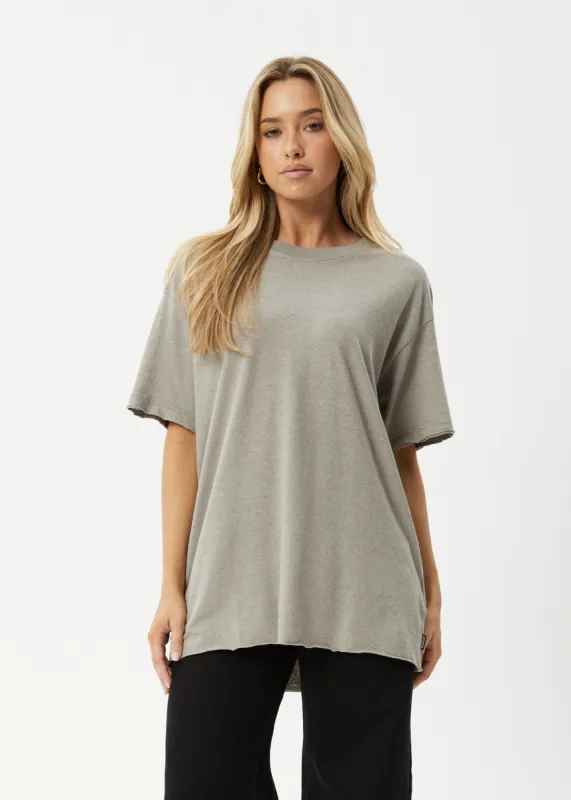 AFENDS Womens Slay - Oversized Tee - Olive sold by Afends