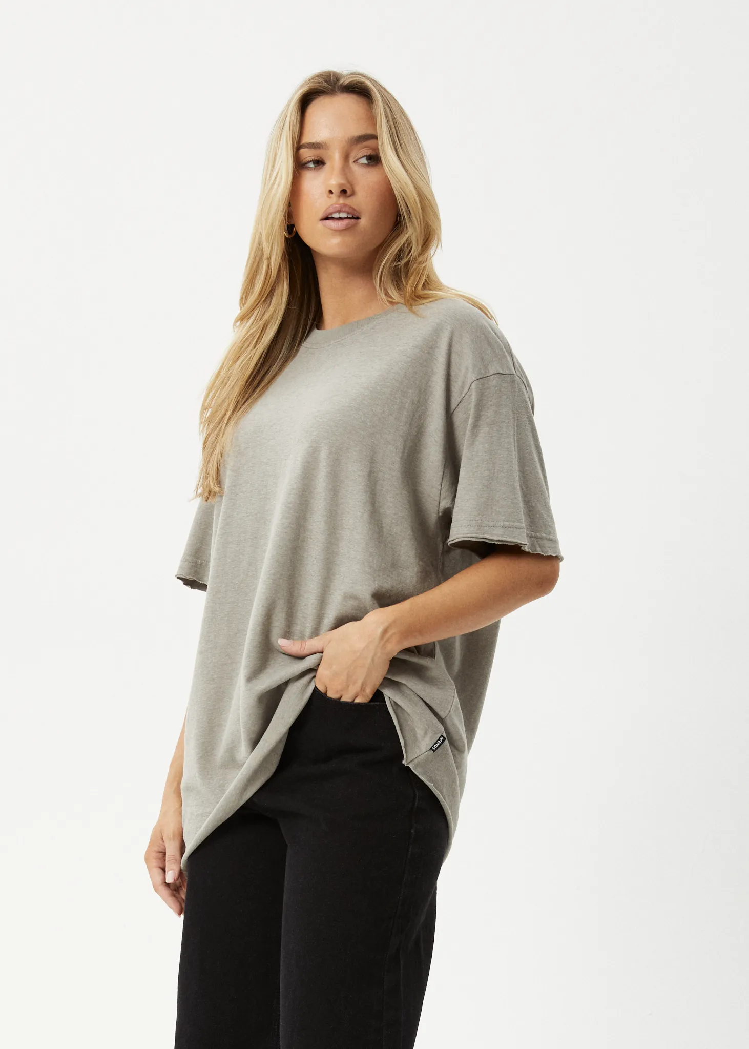 AFENDS Womens Slay - Oversized Tee - Olive sold by Afends product image thumbnail 3