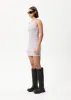 AFENDS Womens Digital Daisy - Rib Mini Dress - Tulip sold by Afends