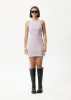 AFENDS Womens Digital Daisy - Rib Mini Dress - Tulip sold by Afends