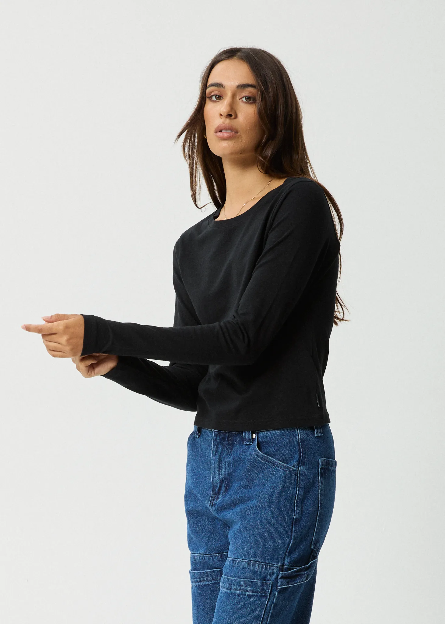 AFENDS Womens Elevate - Long Sleeve Tee - Black sold by Afends product image thumbnail 2