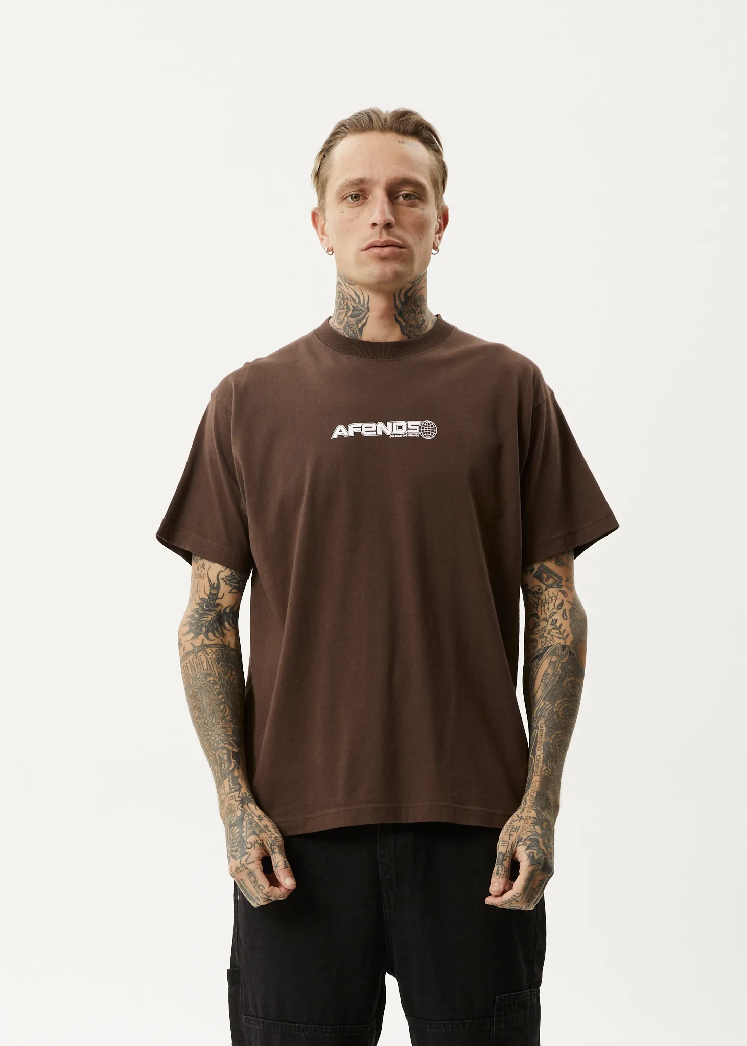 AFENDS Mens Pilot - Boxy T-Shirt - Coffee sold by Afends product image thumbnail 2