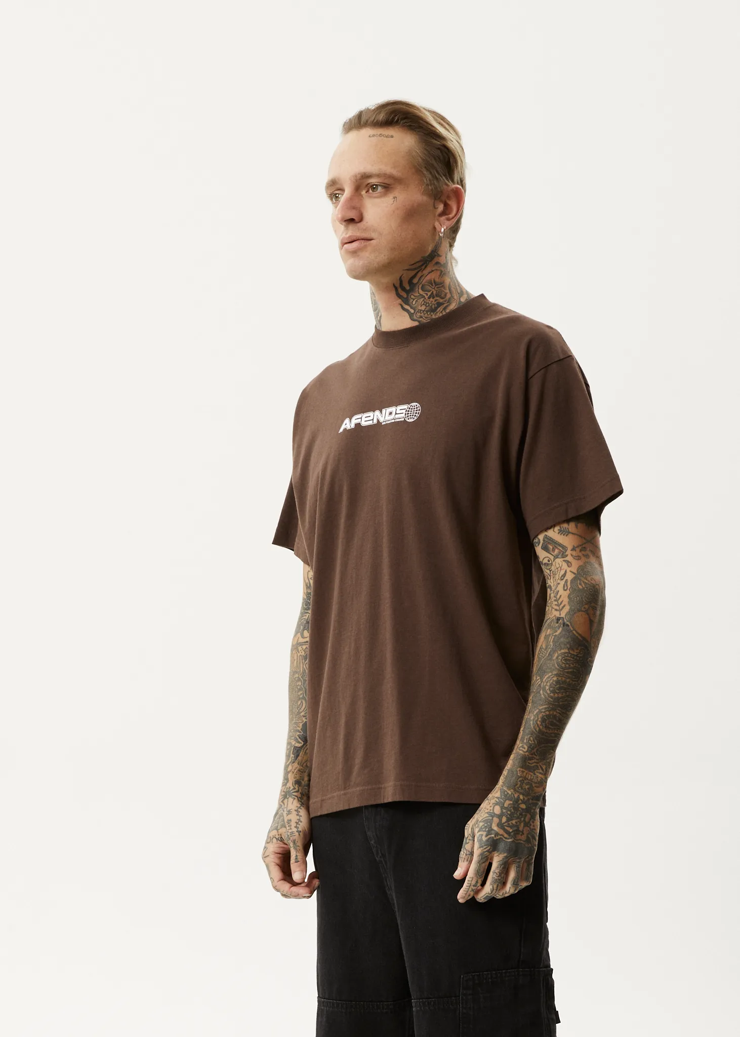 AFENDS Mens Pilot - Boxy T-Shirt - Coffee sold by Afends product image thumbnail 3