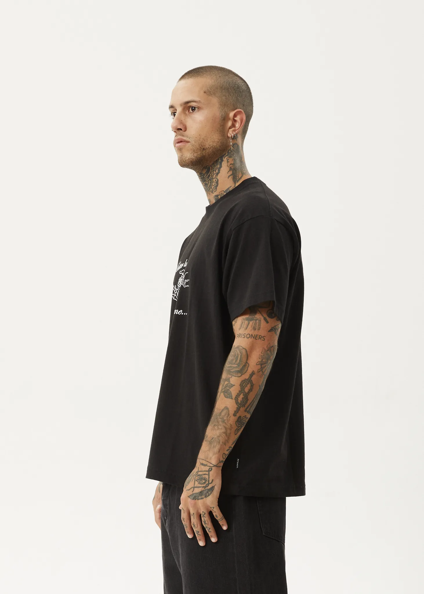 AFENDS Mens Bad Luck - Heavy Boxy Tee - Black sold by Afends product image thumbnail 4