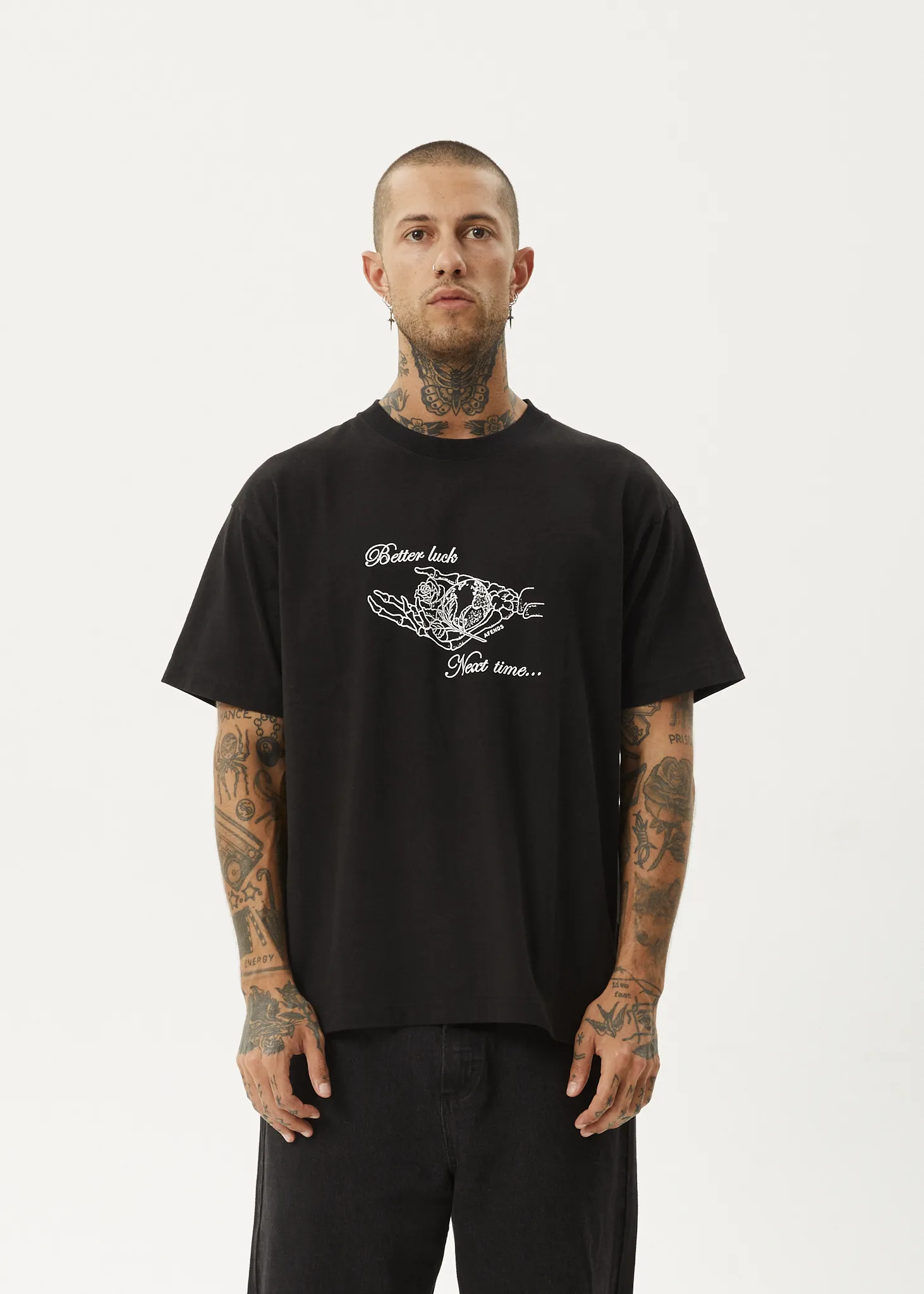 AFENDS Mens Bad Luck - Heavy Boxy Tee - Black sold by Afends product image thumbnail 2