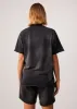 AFENDS Womens Boulevard - Oversized Graphic Tee - Worn Black sold by Afends