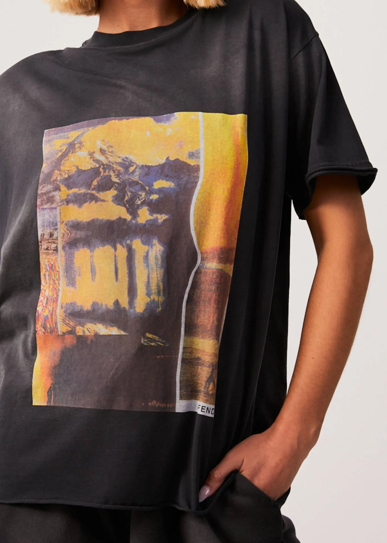AFENDS Womens Boulevard - Oversized Graphic Tee - Worn Black sold by Afends product image thumbnail 2