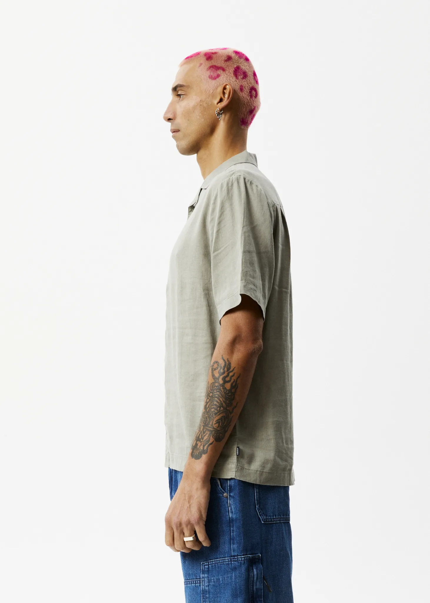 AFENDS Mens Daily - Cuban Shorts Sleeve Shirt - Olive sold by Afends product image thumbnail 4