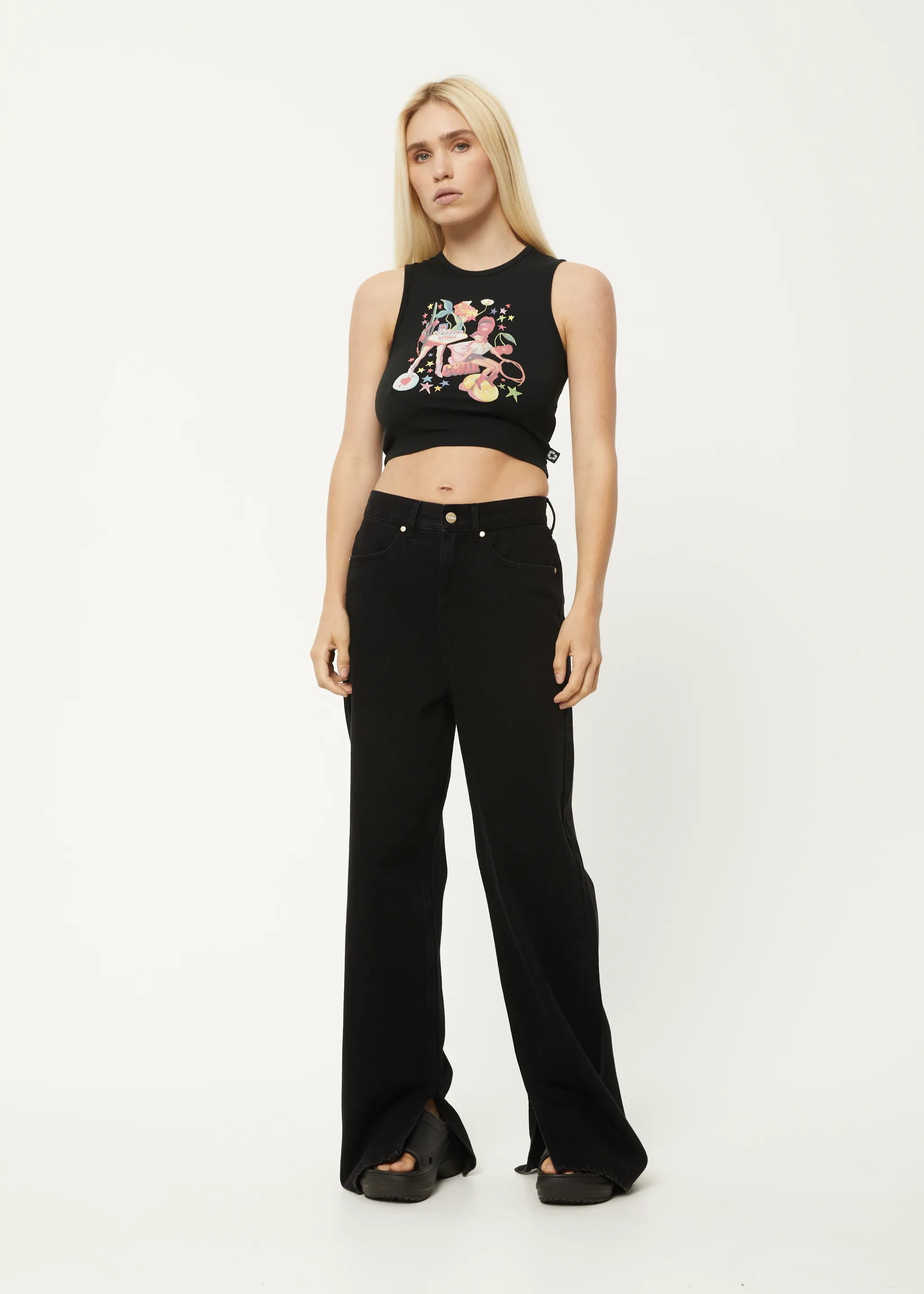 AFENDS Womens Josie Dalston - Graphic Tank - Black sold by Afends product image thumbnail 4