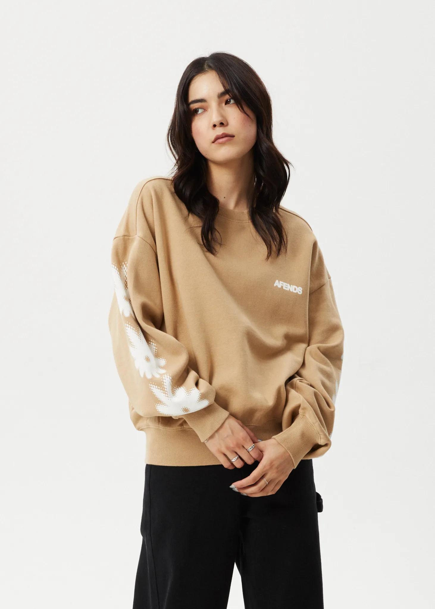 AFENDS Womens Petal - Crew Neck - Tan sold by Afends product image thumbnail 2