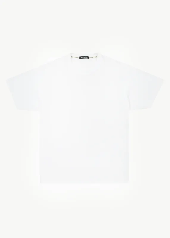 AFENDS Mens Genesis - Heavyweight Boxy Tee - White sold by Afends