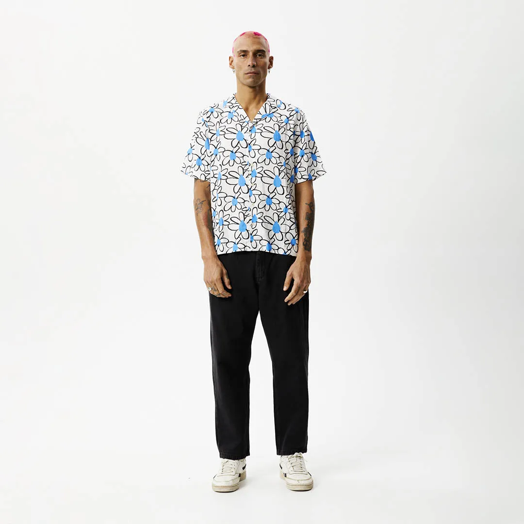 AFENDS Mens Waterfall - Cuban Short Sleeve Shirt - White sold by Afends product image thumbnail 5