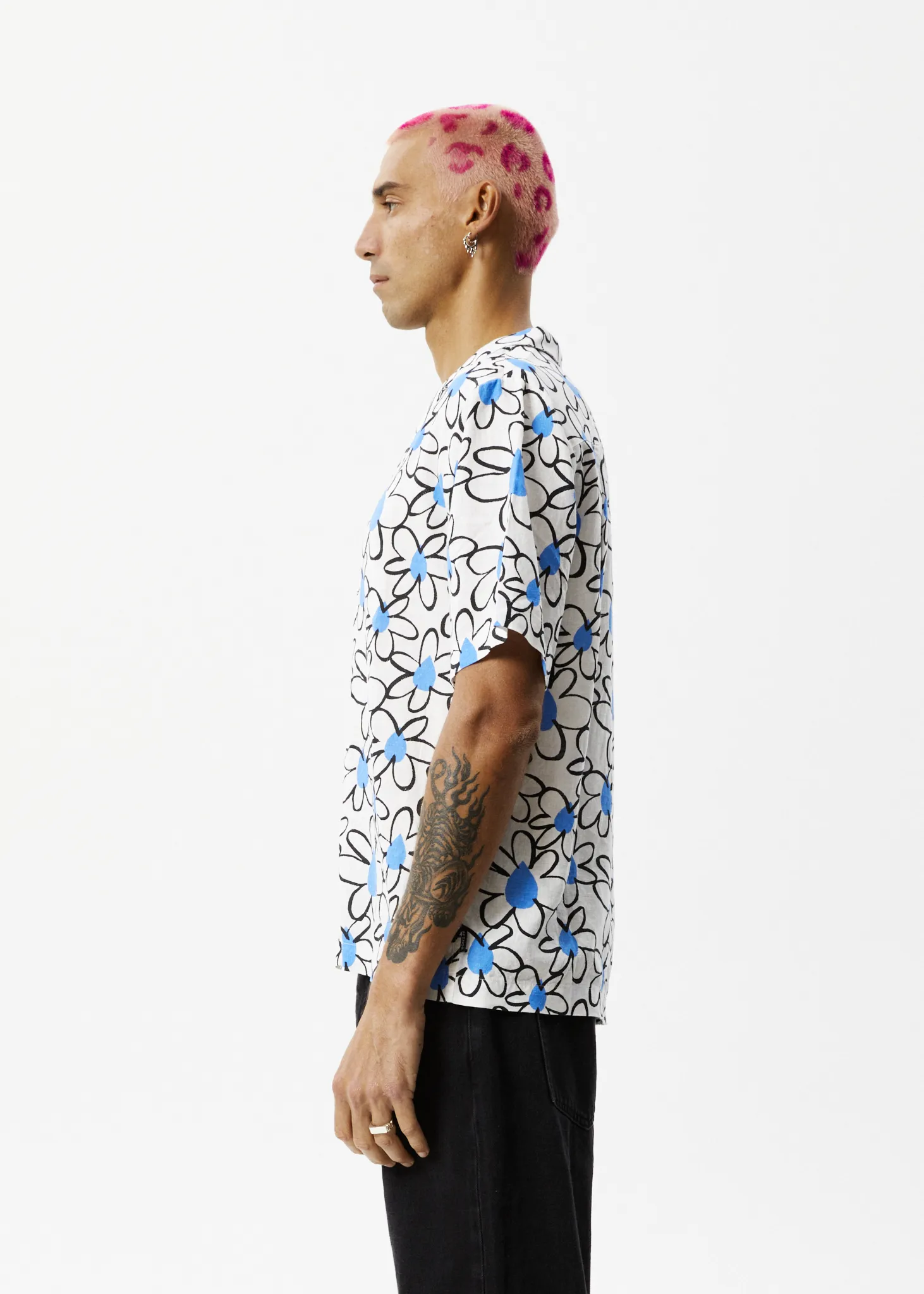 AFENDS Mens Waterfall - Cuban Short Sleeve Shirt - White sold by Afends product image thumbnail 4