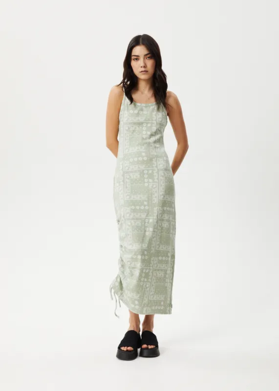 AFENDS Womens Paisley Muse - Maxi Dress - Eucalyptus sold by Afends