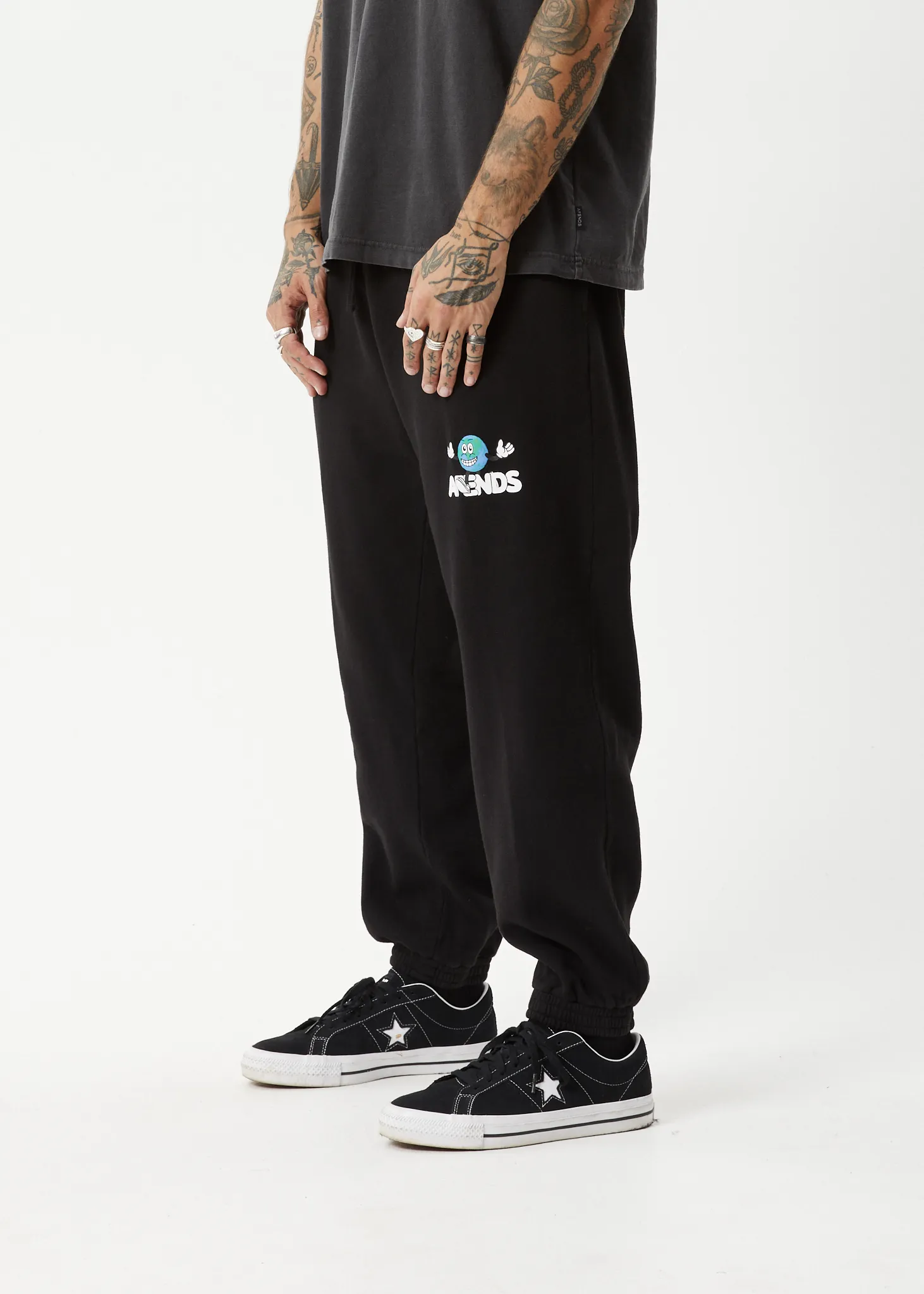 AFENDS Mens Hometown - Track Pant - Black sold by Afends product image thumbnail 3