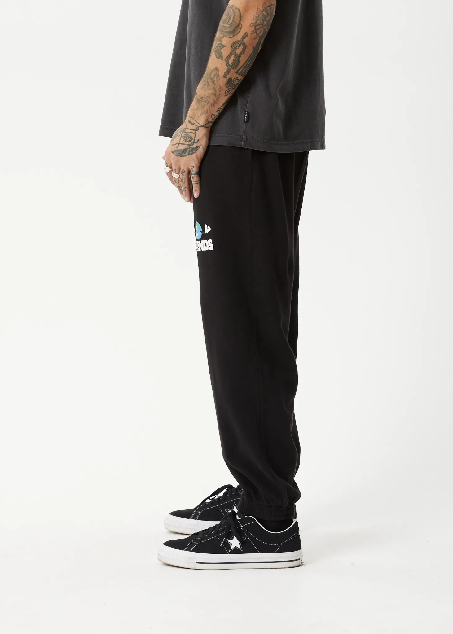AFENDS Mens Hometown - Track Pant - Black sold by Afends product image thumbnail 4