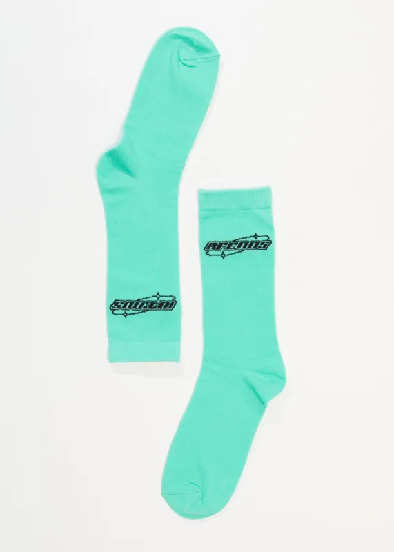 AFENDS Unisex Eternal - Crew Socks - Jade sold by Afends
