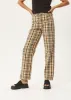 AFENDS Womens Check Out Shelby - Pants - Moonbeam Check sold by Afends