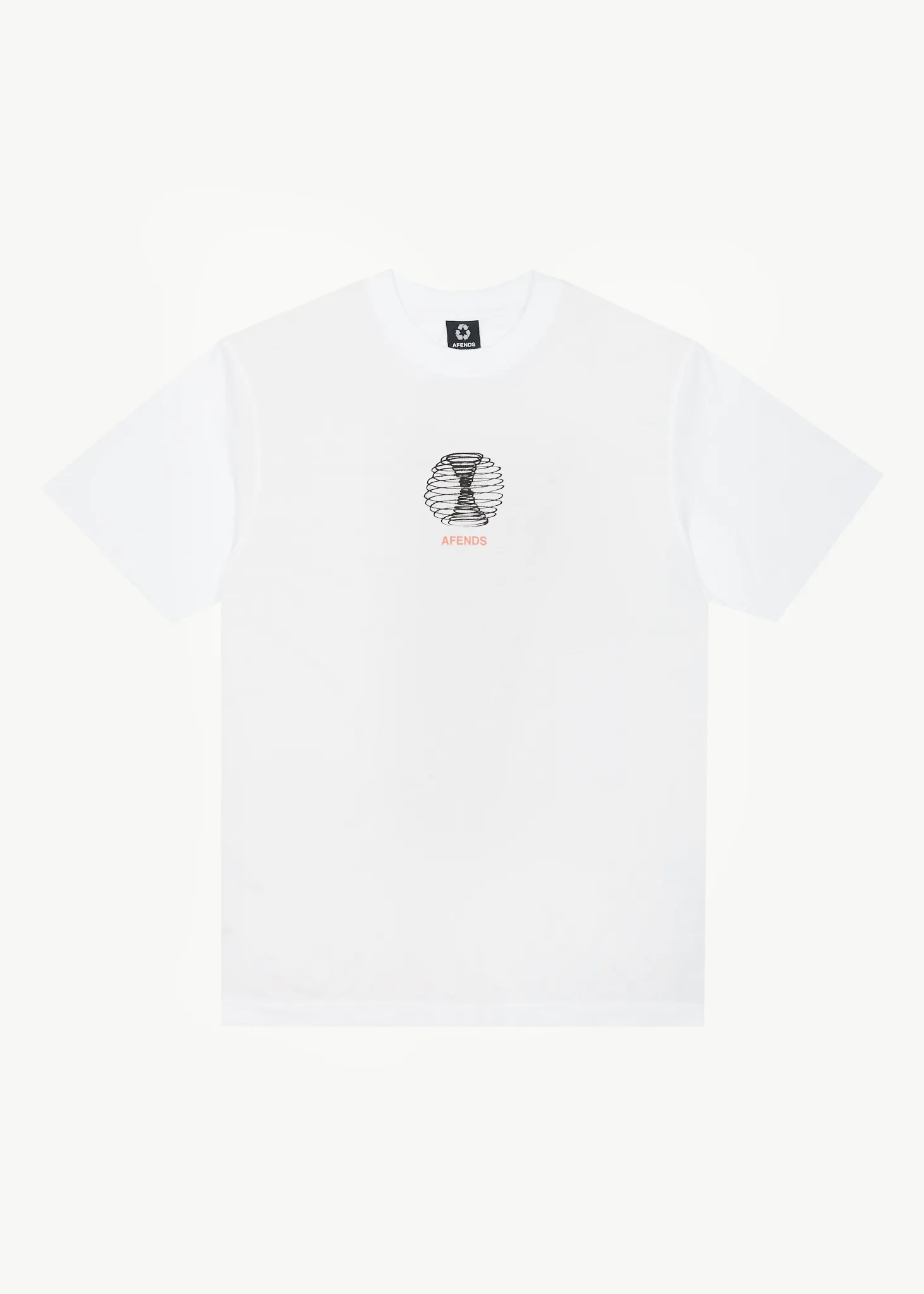 AFENDS Mens Agenda - Retro Graphic T-Shirt - White sold by Afends