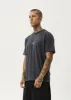 AFENDS Mens Message - Retro Fit Tee - Charcoal sold by Afends
