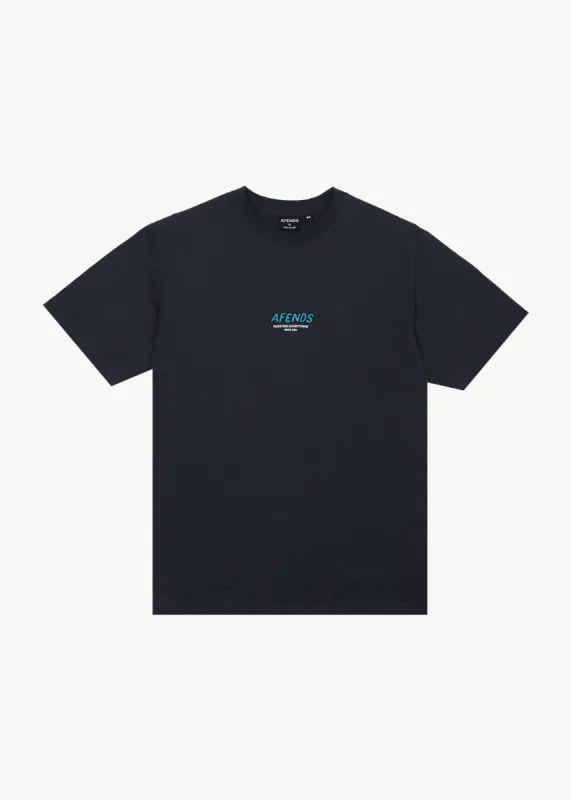 AFENDS Mens Message - Retro Fit Tee - Charcoal sold by Afends