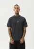 AFENDS Mens Message - Retro Fit Tee - Charcoal sold by Afends