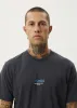 AFENDS Mens Message - Retro Fit Tee - Charcoal sold by Afends