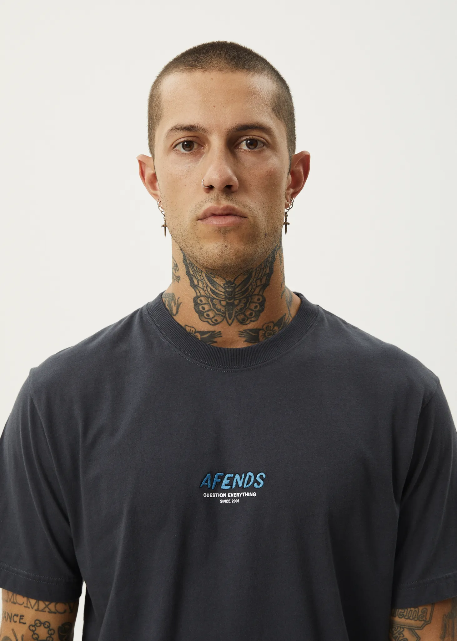 AFENDS Mens Message - Retro Fit Tee - Charcoal sold by Afends product image thumbnail 3